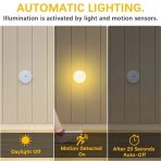 ⁦إضاءة LED يضيئ عند الإقتراب تلقائي يحتوي على لونين إضاءة ابيض و اصفر⁩ - الصورة ⁦2⁩